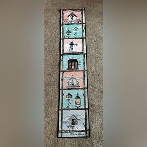Julie Huber Cottagecore Bird House Wall Hanging Tapestry